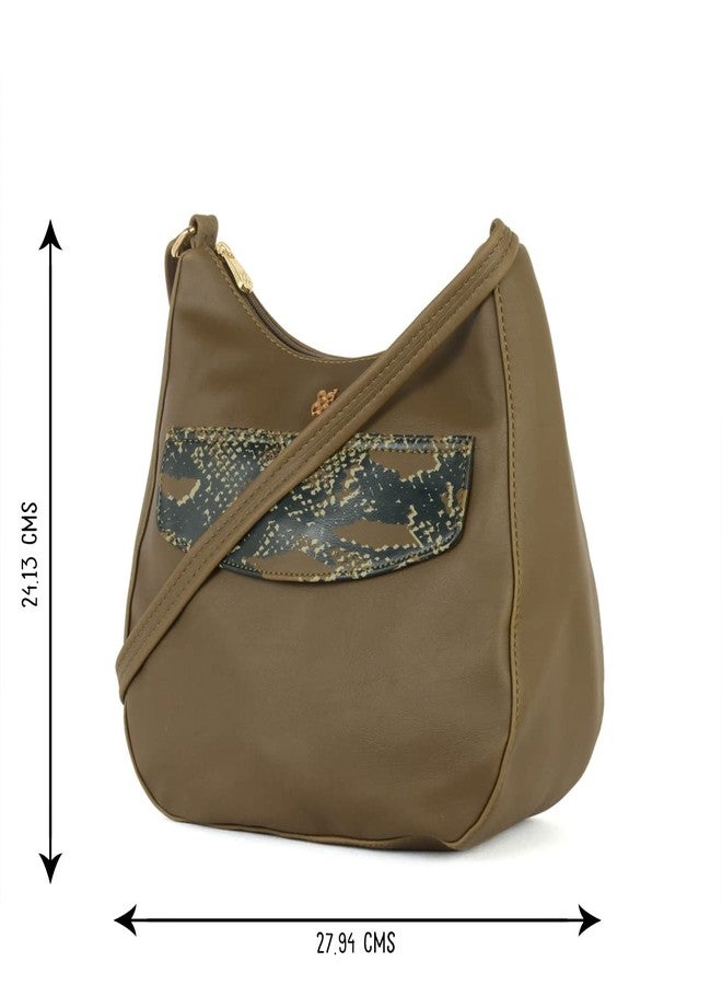 Baggit Women Hobo Handbag (OLIVE) - Image 3